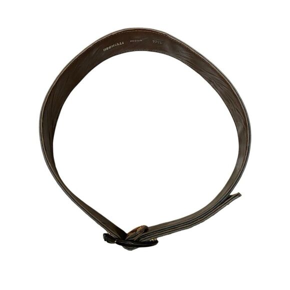 Bechelli Metal Wolf Heads Buckle Southwest Embroidered Hippie Belt 60s Boho Med - Picture 5 of 13